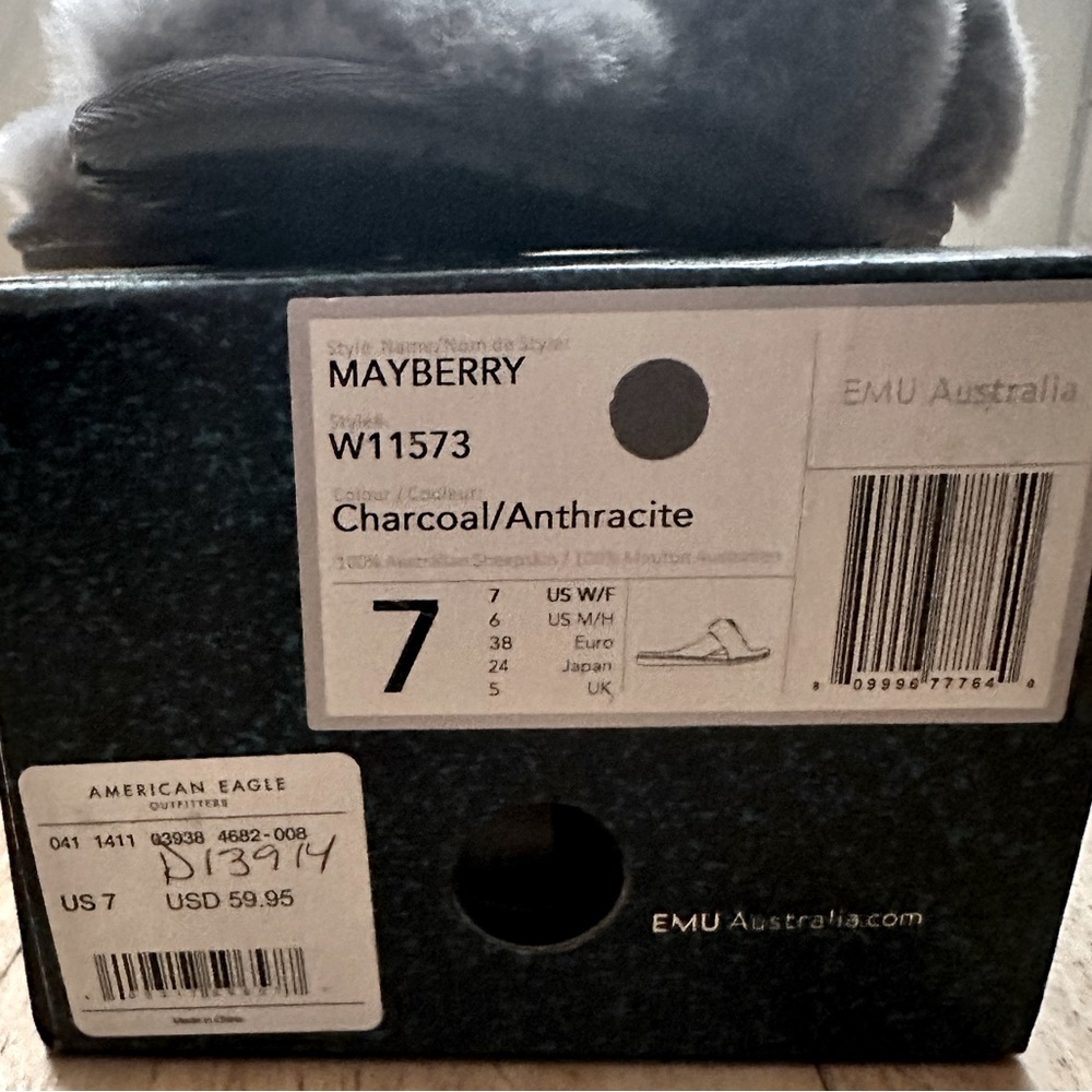 NIB Narrow Sz 7 Shearling Wool Slippers, EMU Australia "Mayberry" - Picture 6 of 7